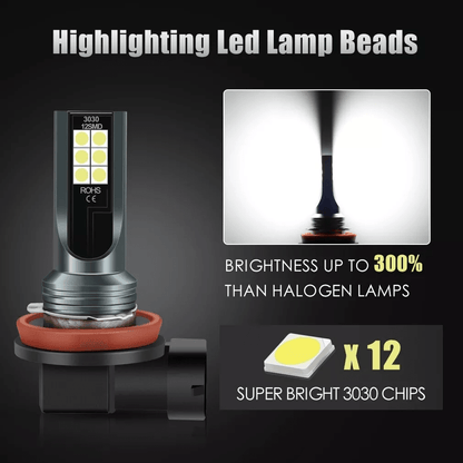 9005 9006 LED Headlights Kit Combo Bulbs 8000K High Low Beam Super White Bright  300 Brighter Plug  3