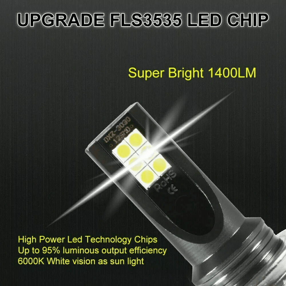9005 9006 LED Headlights Kit Combo Bulbs 8000K High Low Beam Super White Bright  300 Brighter Plug  1