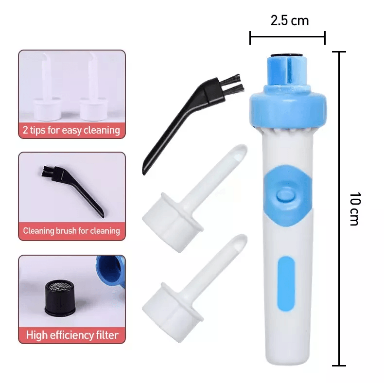 Electric Cordless Vacuum Ear Cleaner Wax Remover  Safe  Painless Ear Wax Removal Tool With Soft Tip 10