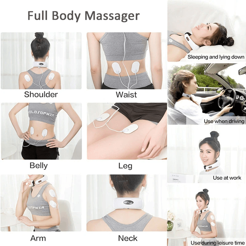 Electric Cervical Pulse Neck Massager Smart Muscle Relax Massage Device With Magnetic Therapy  8 Mo 2