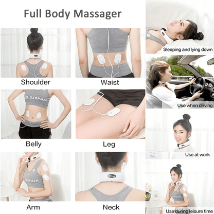 Electric Cervical Pulse Neck Massager Smart Muscle Relax Massage Device With Magnetic Therapy  8 Mo 2