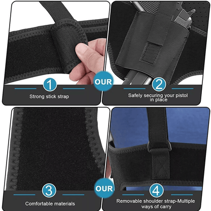 Tactical Concealed Carry Shoulder Waist Pistol Holster Universal Hand Gun Holder Pouch With Adjusta 5