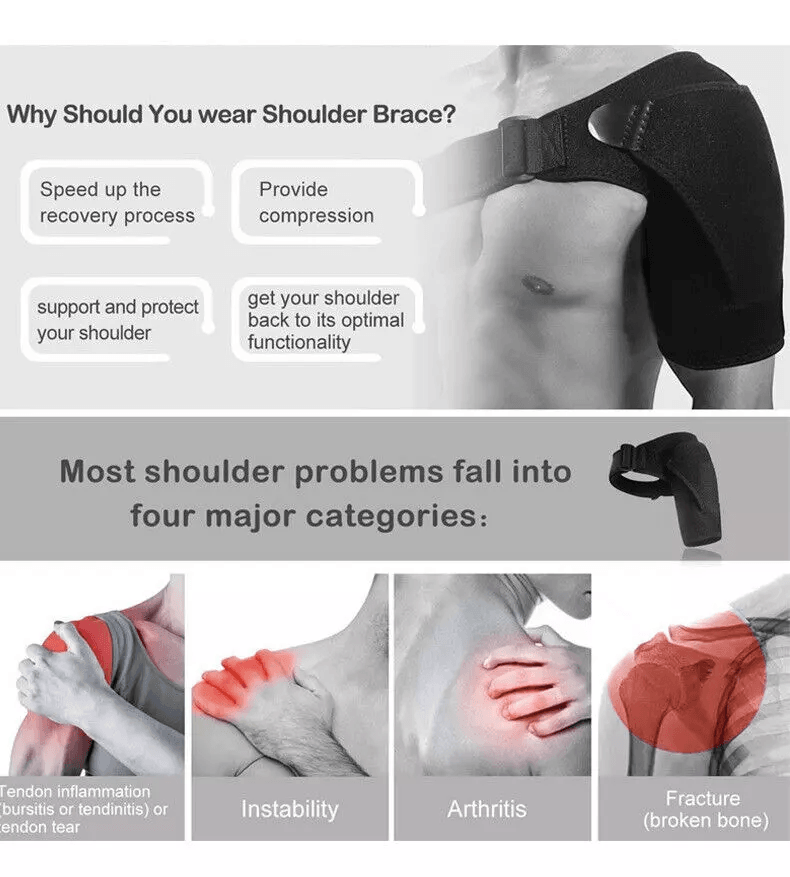 Shoulder Support Brace With Compression Sleeve For Torn Rotator Cuff Frozen Shoulder  AC Joint Pain 4