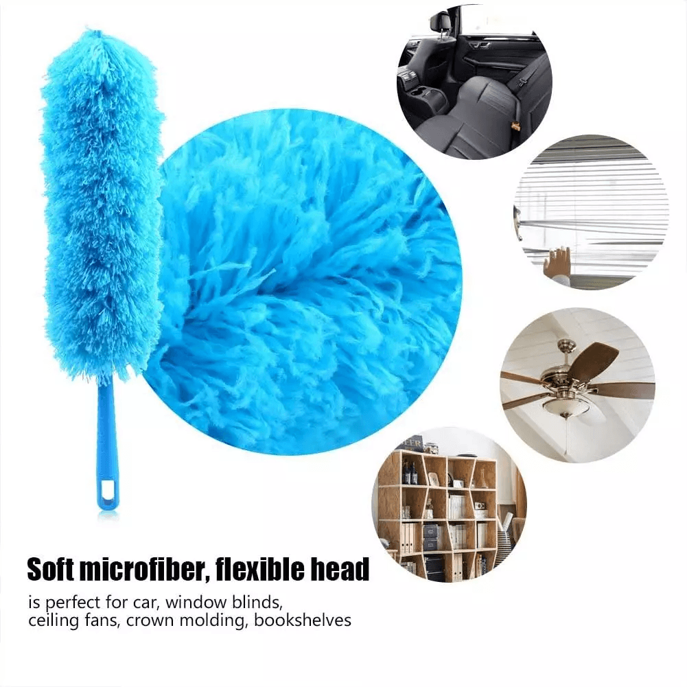 Microfiber Duster Cleaning Brush With Long Bendable Handle Soft Dust Cleaner For Ceiling Fan Blinds 10