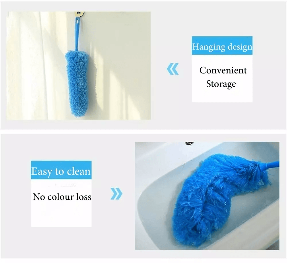 Microfiber Duster Cleaning Brush With Long Bendable Handle Soft Dust Cleaner For Ceiling Fan Blinds 7