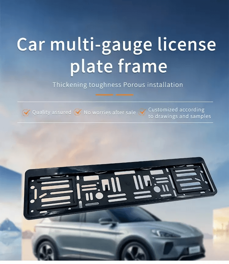 EU Universal Car License Plate Holder Frame, Fits German, UK, GE, Russian Number Plates