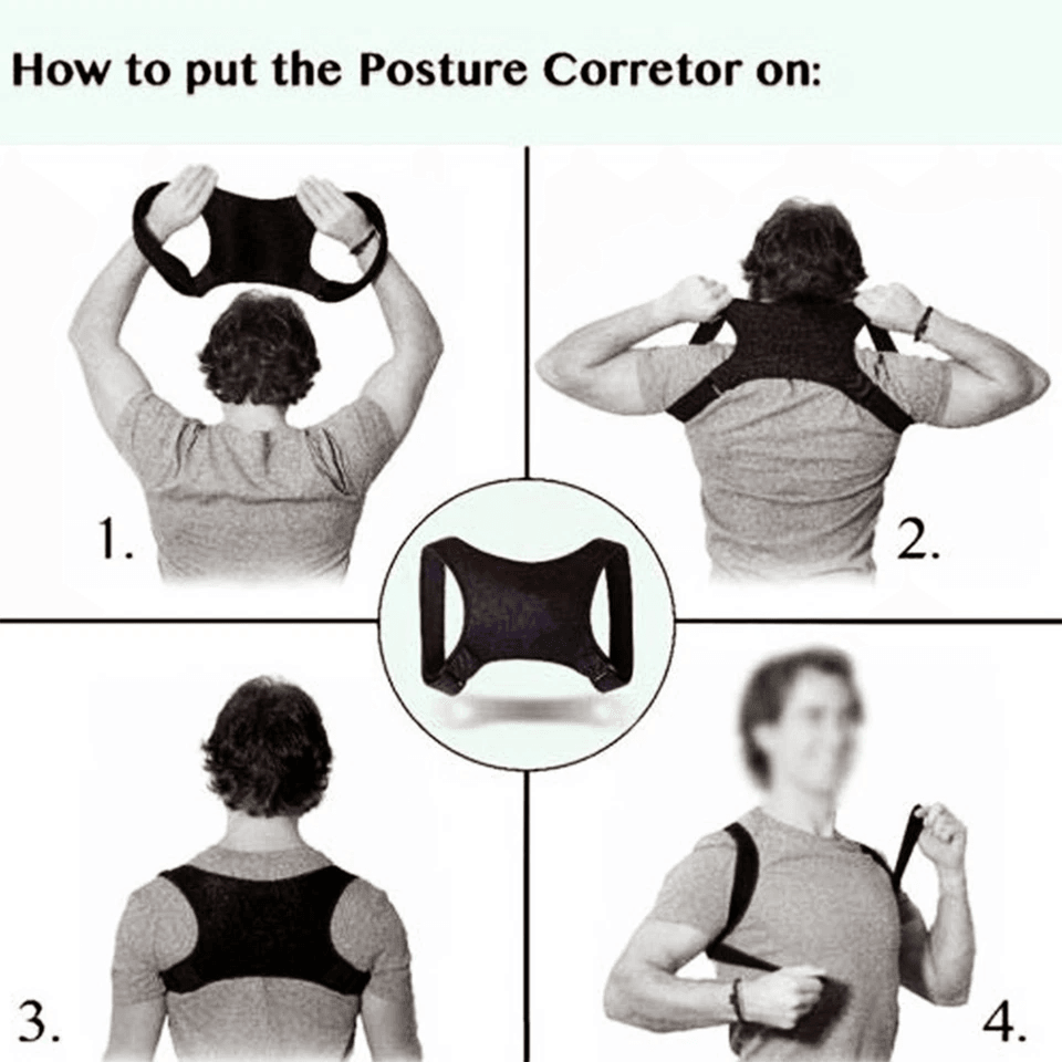 Orthopedic Adjustable Posture Corrector Back And Shoulder Support Brace Belt For Men  Women Spine A 9