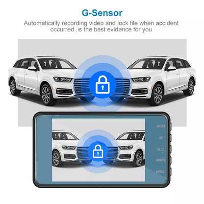 Touch Screen Dash Cam With Front And Rear Camera HD Dual Lens Car DVR Recorder Loop Recording GSens 13