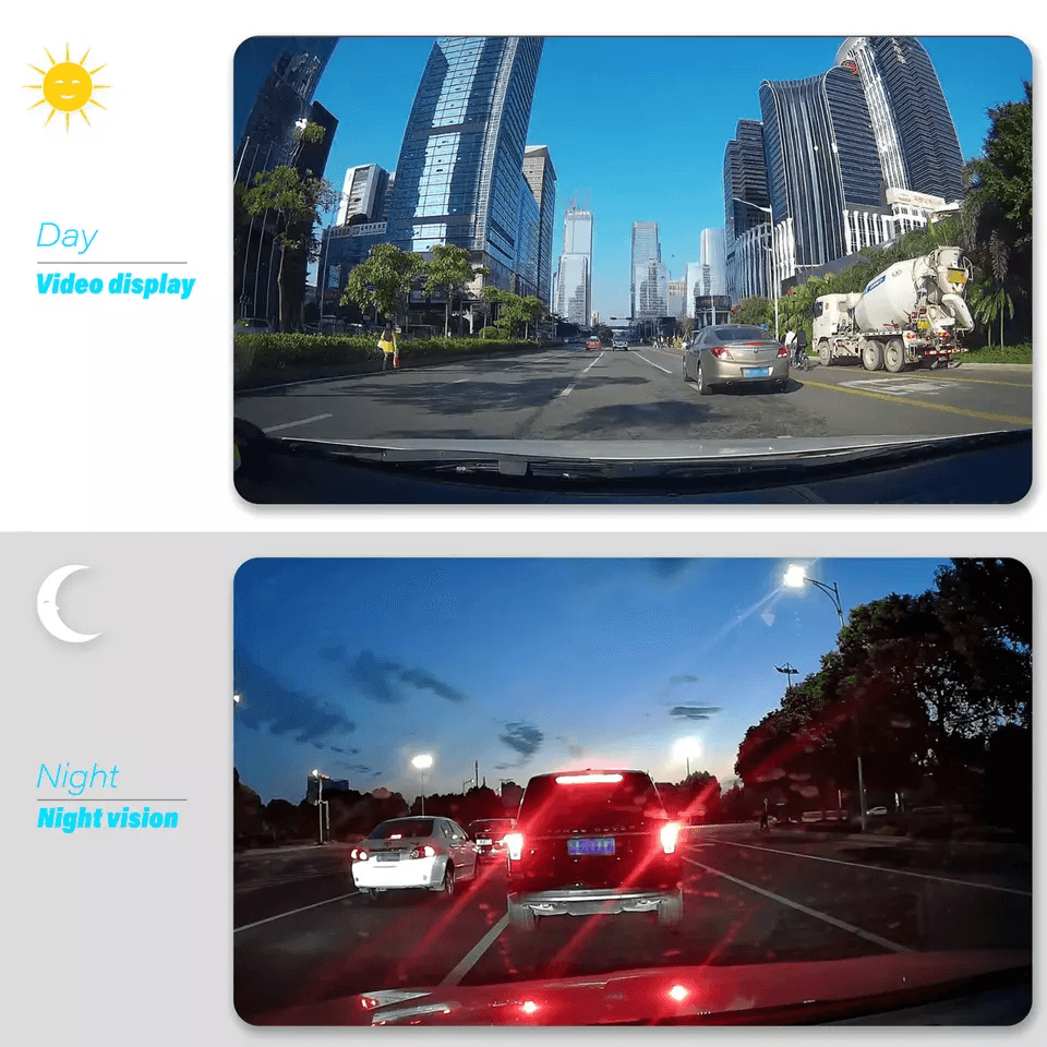 Touch Screen Dash Cam With Front And Rear Camera HD Dual Lens Car DVR Recorder Loop Recording GSens 3