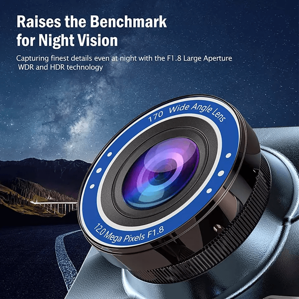 Touch Screen Dash Cam With Front And Rear Camera HD Dual Lens Car DVR Recorder Loop Recording GSens 7