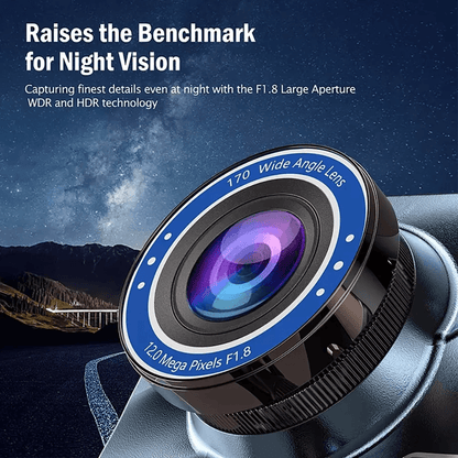 Touch Screen Dash Cam With Front And Rear Camera HD Dual Lens Car DVR Recorder Loop Recording GSens 7
