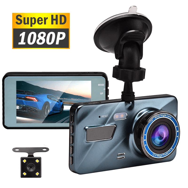 Touch Screen Dash Cam With Front And Rear Camera HD Dual Lens Car DVR Recorder Loop Recording GSens 17