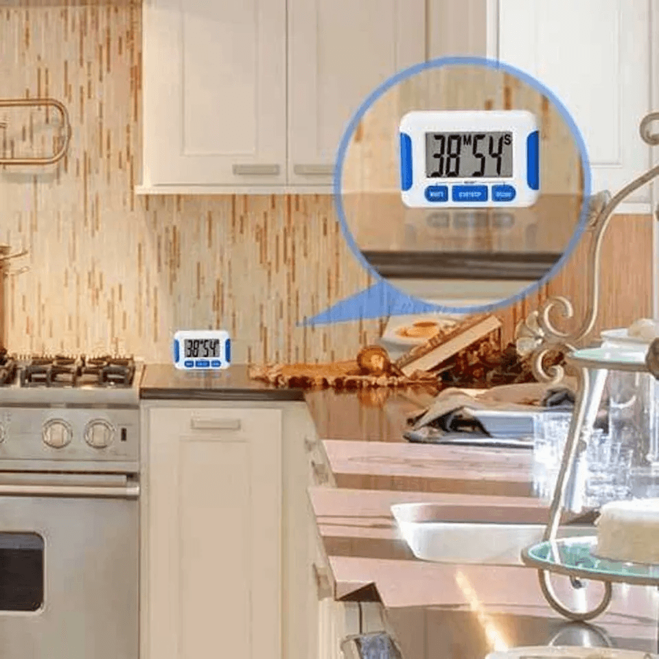 Digital Kitchen Timer Magnetic LCD With Loud Alarm Count Down Clock For Cooking Egg Timing Studying