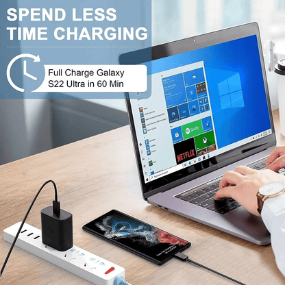 45W USBC Super Fast Wall Charger With 10FT USBC To USBC Cable For Samsung Galaxy S20 S21 Tab S8 Fas 2
