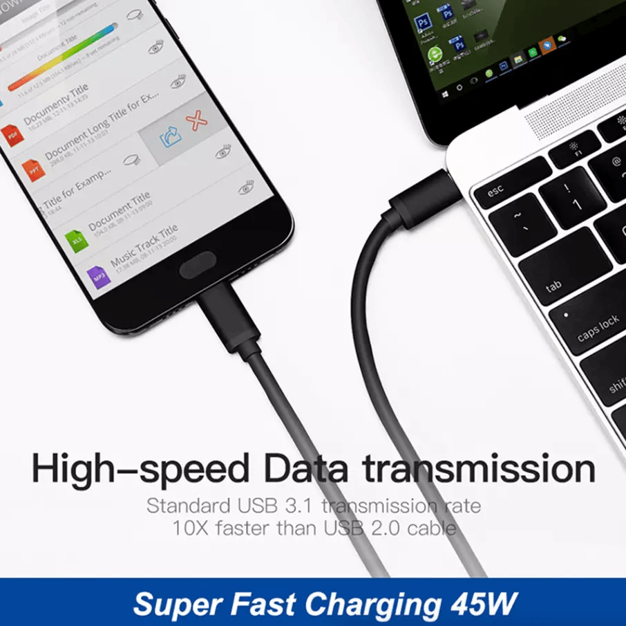45W USBC Super Fast Wall Charger With 10FT USBC To USBC Cable For Samsung Galaxy S20 S21 Tab S8 Fas 8
