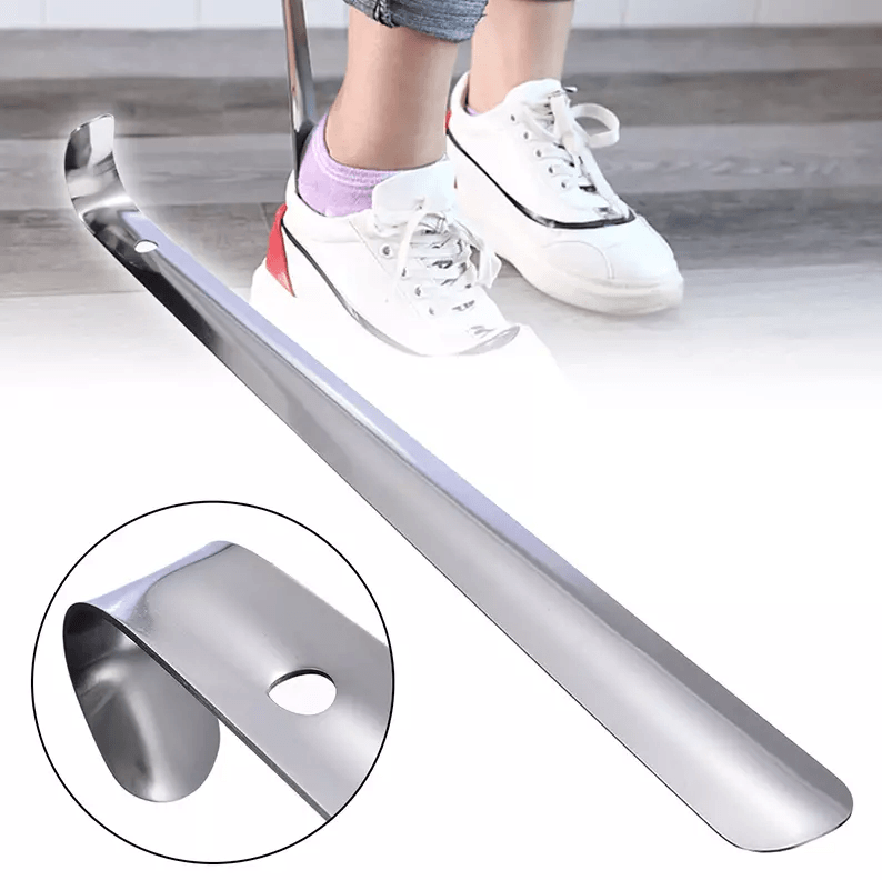 Extra Long Handle Shoe Horn Stainless Steel Metal Shoehorn For Boots  Elderly 3