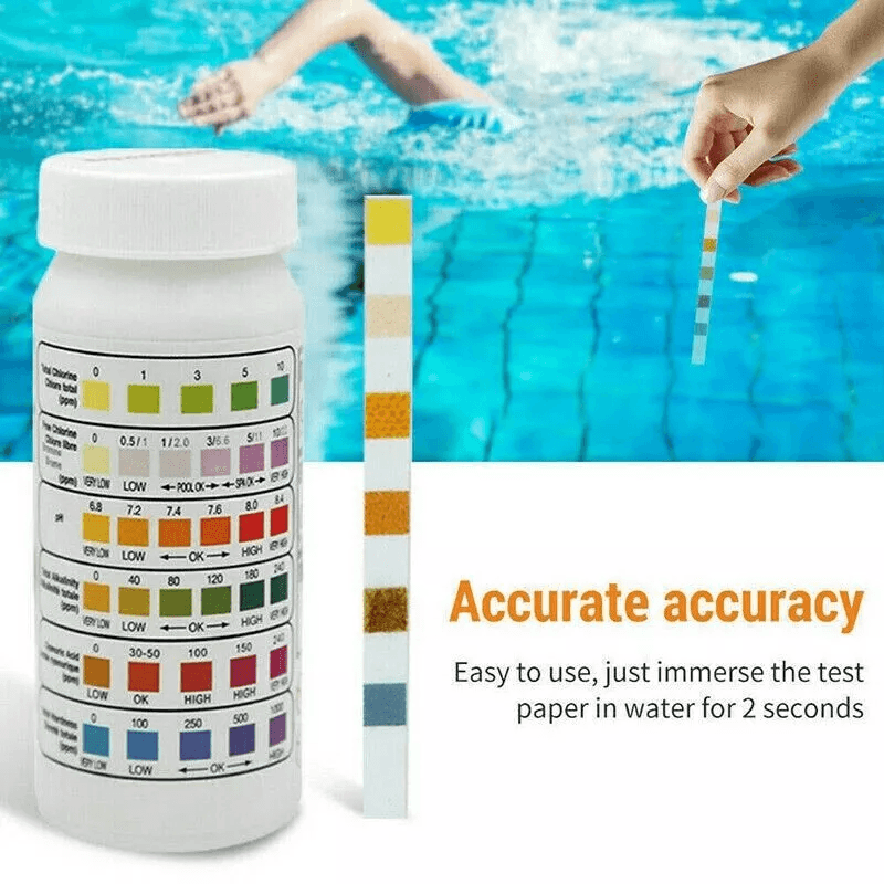 Chlorine Dip Test Strips For Hot Tub SPA  Swimming Pool PH Tester Paper Bottle For Accurate Water Q 2