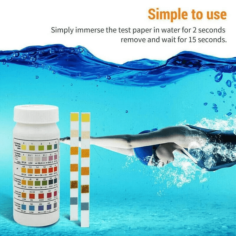 Chlorine Dip Test Strips For Hot Tub SPA  Swimming Pool PH Tester Paper Bottle For Accurate Water Q 3