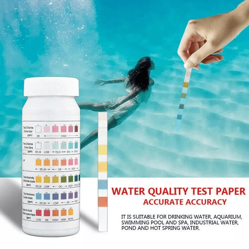 Chlorine Dip Test Strips For Hot Tub SPA  Swimming Pool PH Tester Paper Bottle For Accurate Water Q 4
