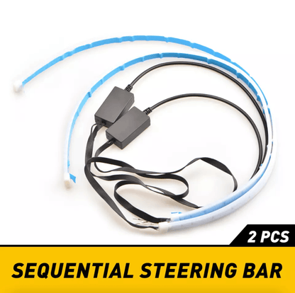 Amber Sequential LED DRL Turn Signal Strip for Car Headlights