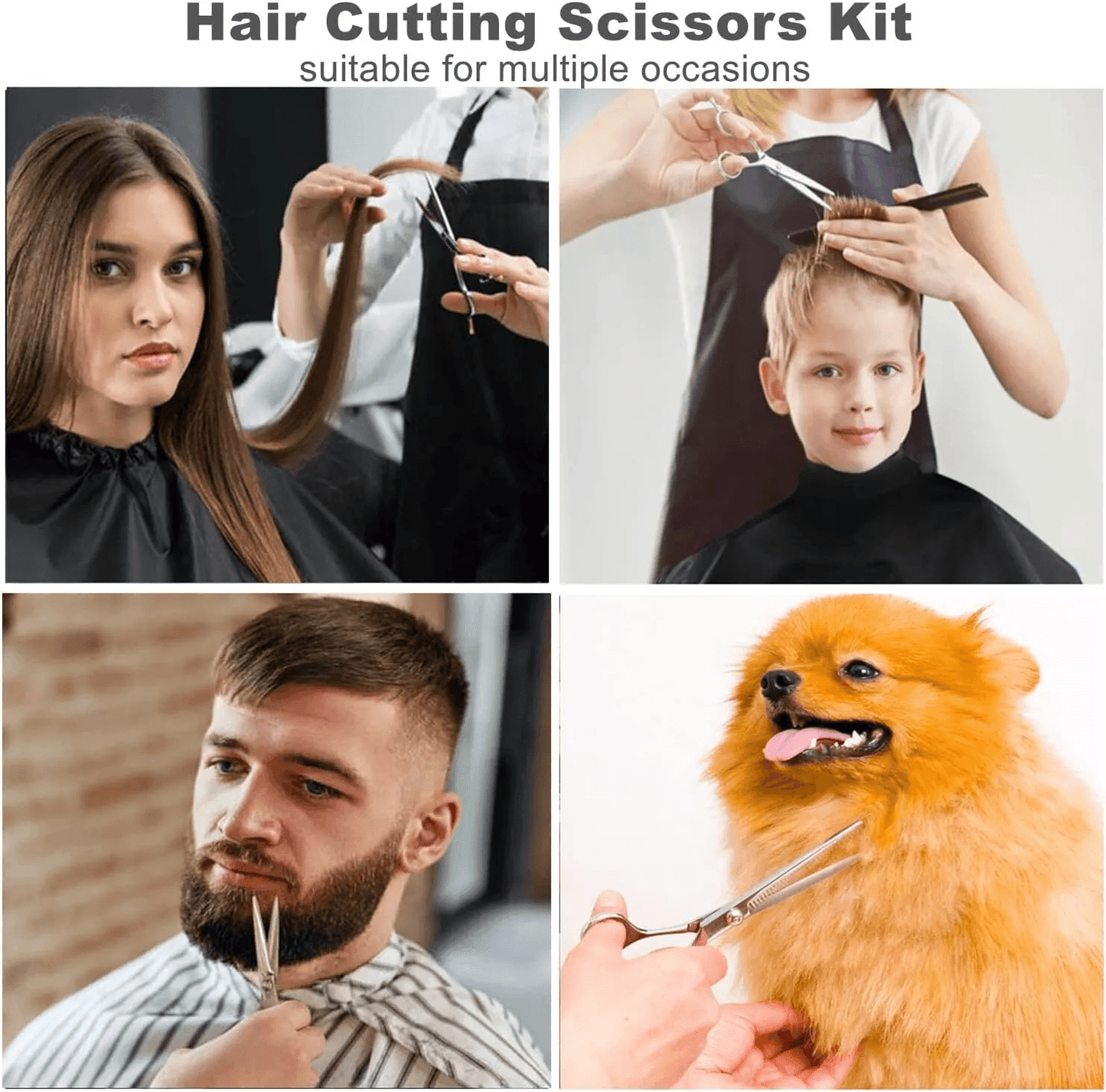 Professional Hair Cutting Thinning Scissors Set Premium Stainless Steel Hairdressing Salon Kit For  1