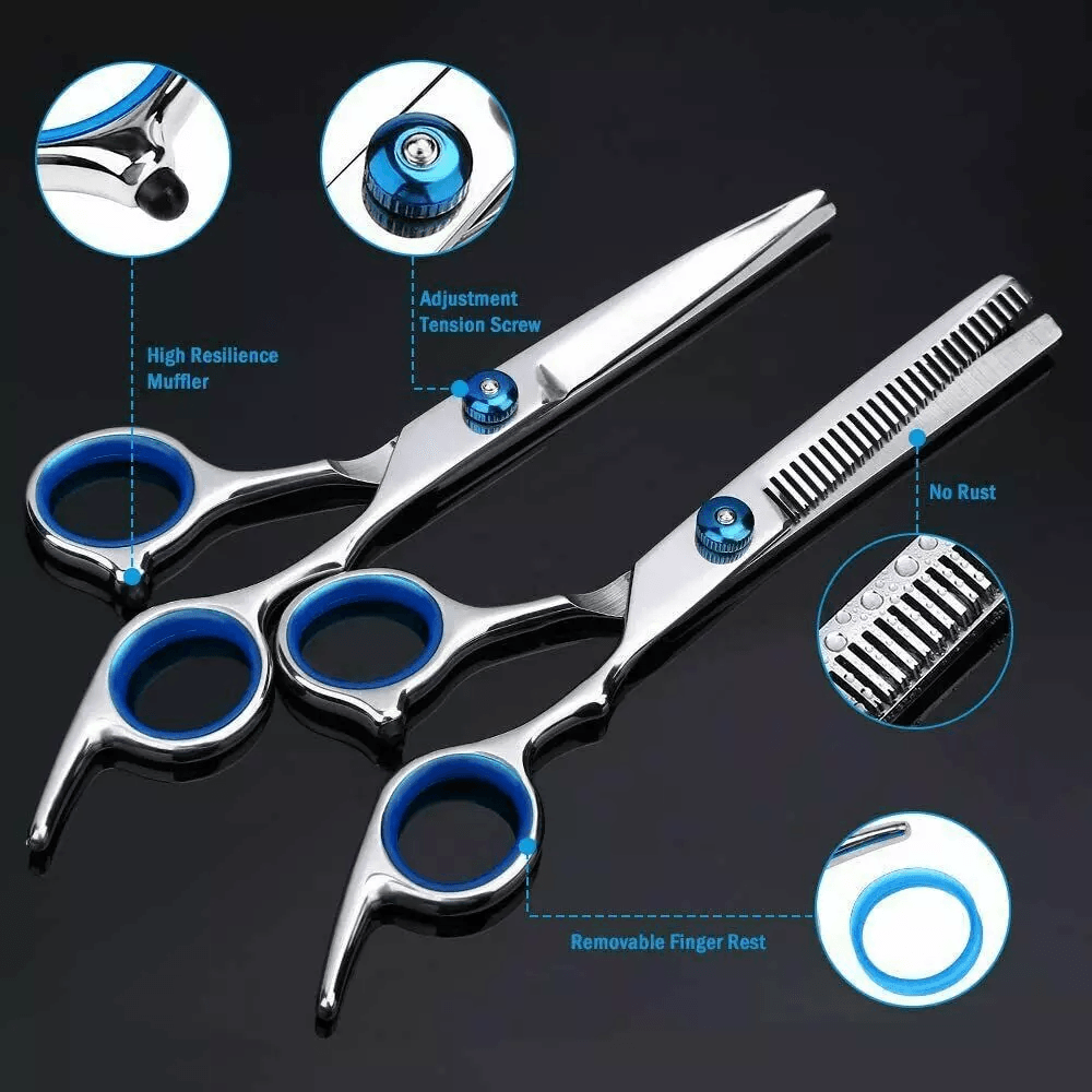 Professional Hair Cutting Thinning Scissors Set Premium Stainless Steel Hairdressing Salon Kit For  8