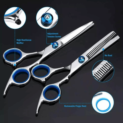 Professional Hair Cutting Thinning Scissors Set Premium Stainless Steel Hairdressing Salon Kit For  8