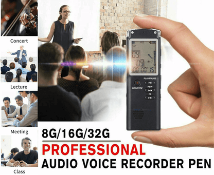 Compact Dictaphone Audio MP3 Sound Mini Recorder Player, Voice-Activated Lecture Digital Voice Recorder for Meeting
