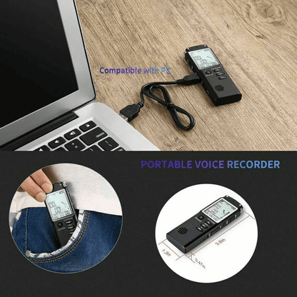 Compact Dictaphone Audio MP3 Sound Mini Recorder Player VoiceActivated Lecture Digital Voice Record 4