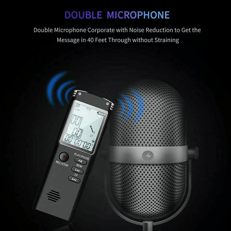 Compact Dictaphone Audio MP3 Sound Mini Recorder Player VoiceActivated Lecture Digital Voice Record 5