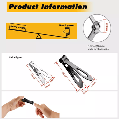 Extra Large Toe Nail Clippers For Thick Hard Nails Heavy Duty Stainless Steel Cutter For Ingrown Or