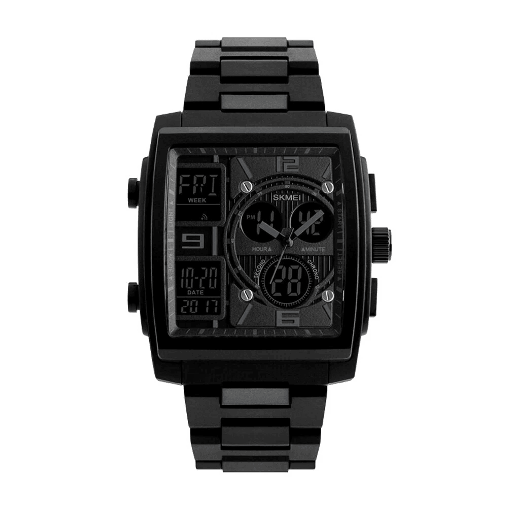 Chronograph Mens Digital Army Military Sport Quartz Analog Waterproof Watch  50M LED Backlight Shoc 2