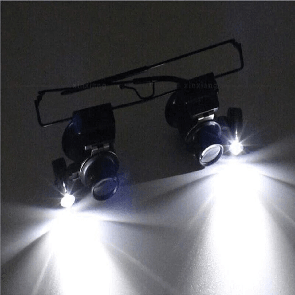 Professional Magnification Magnifier Glasses With Adjustable LED Light Ideal For Jewelry Watch Repa 4