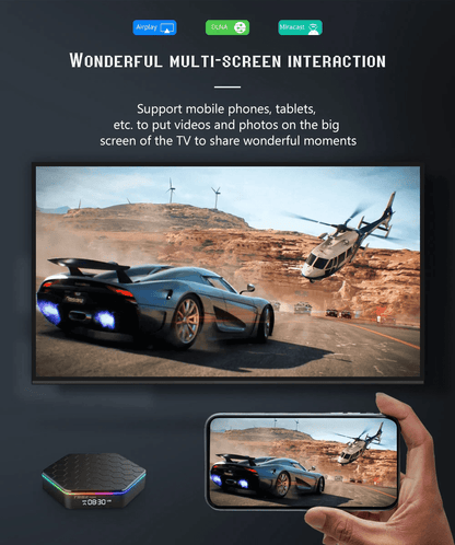 T95Z Plus Smart Android 12 TV Box With WiFi 6 QuadCore Processor 4K HD Streaming Player DualBand Wi