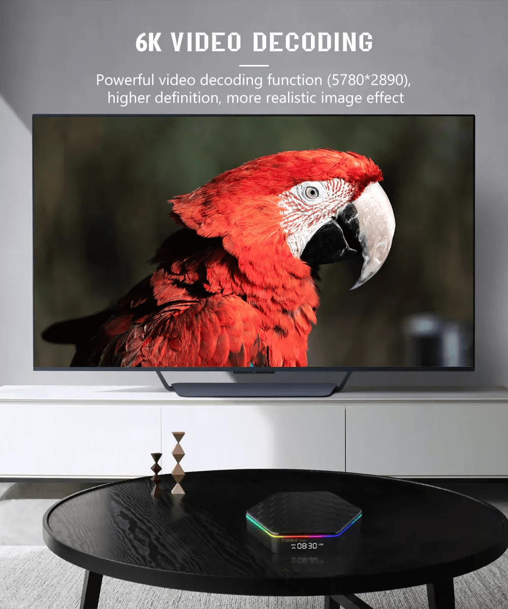 T95Z Plus Smart Android 12 TV Box With WiFi 6 QuadCore Processor 4K HD Streaming Player DualBand Wi
