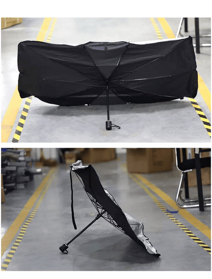 Car Windshield Sun Shade Foldable Umbrella Front Window Visor Cover For UV Protection 2
