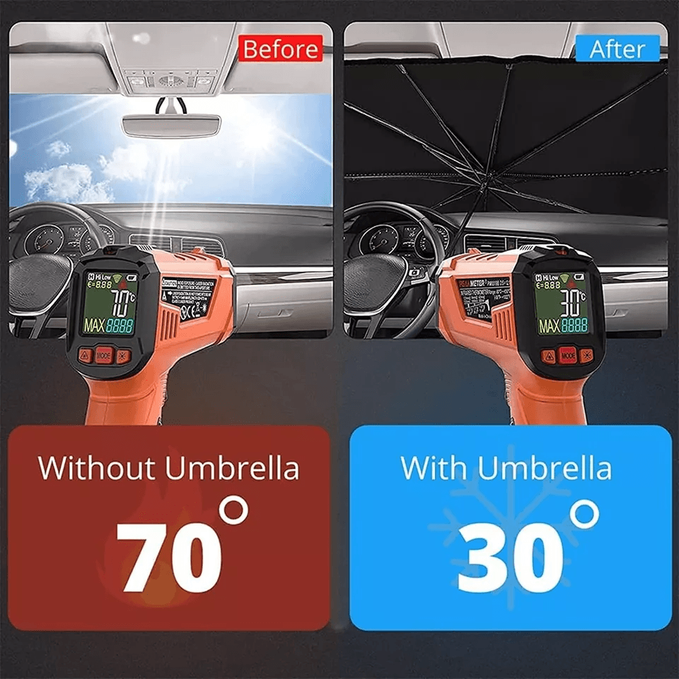 Car Windshield Sun Shade Foldable Umbrella Front Window Visor Cover For UV Protection 3