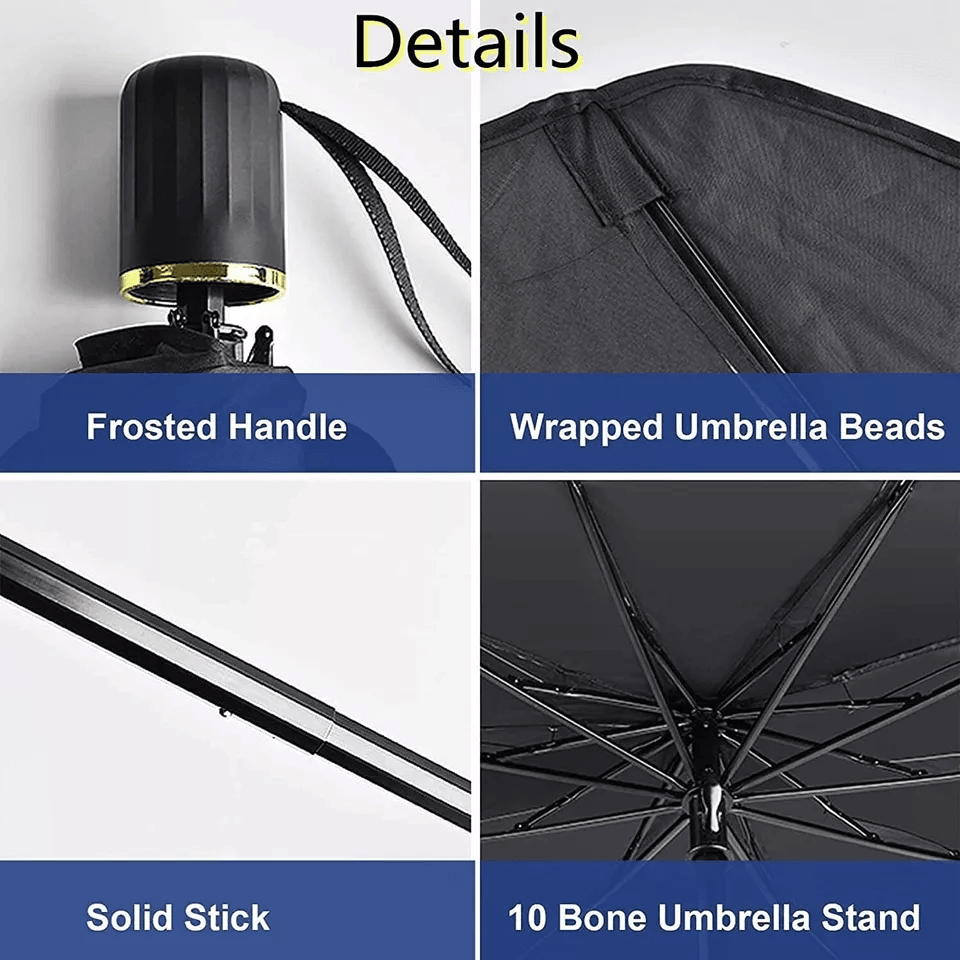 Car Windshield Sun Shade Foldable Umbrella Front Window Visor Cover For UV Protection 5