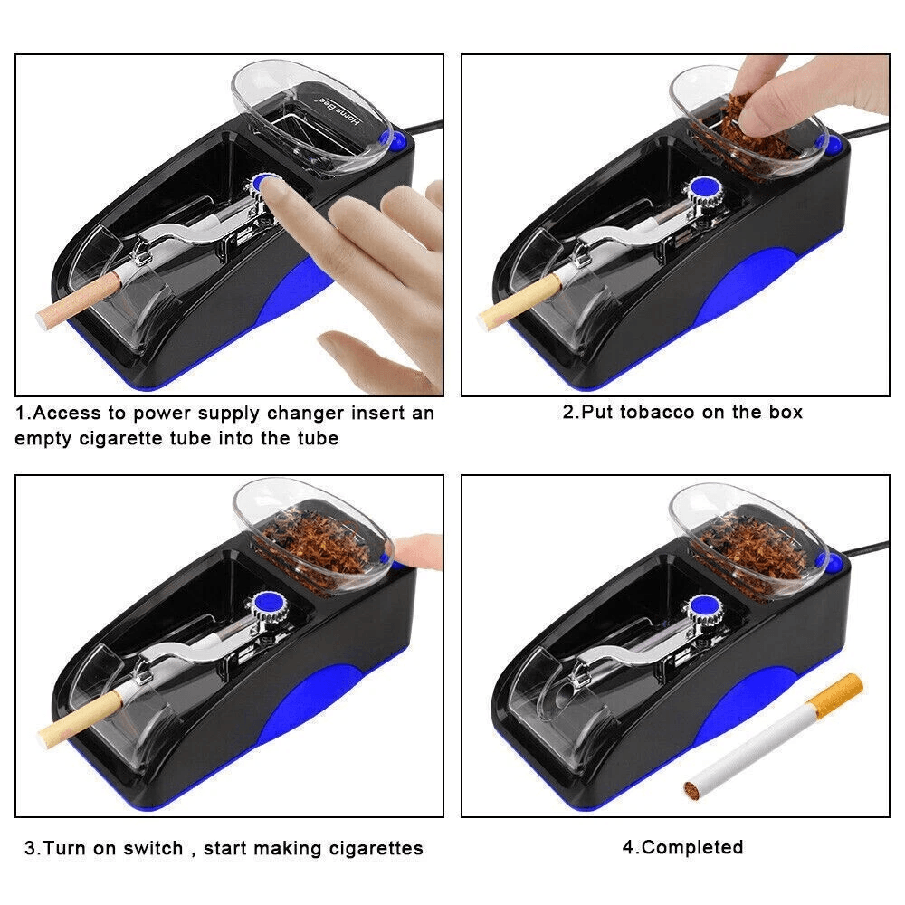 Cigarette Machine Automatic Electric Rolling Roller Tobacco Injector Maker Stainless Steel DIY Ciga 3