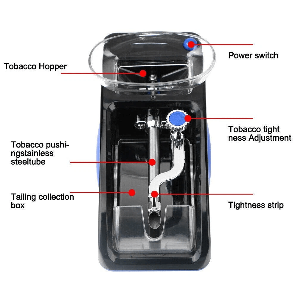 Cigarette Machine Automatic Electric Rolling Roller Tobacco Injector Maker Stainless Steel DIY Ciga 4