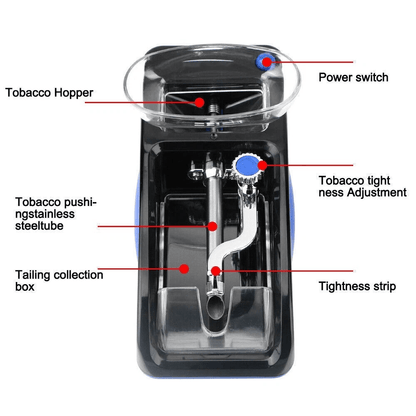 Cigarette Machine Automatic Electric Rolling Roller Tobacco Injector Maker Stainless Steel DIY Ciga 4