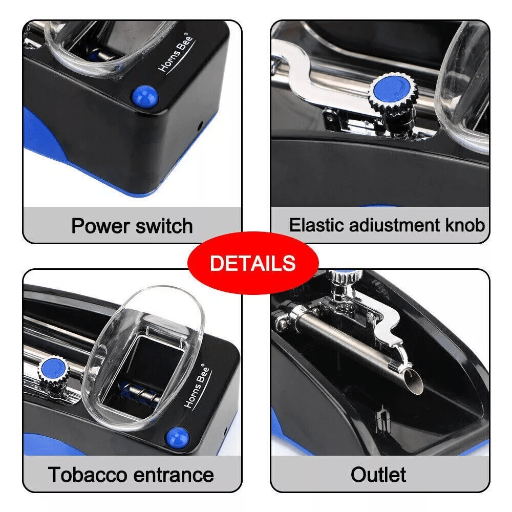 Cigarette Machine Automatic Electric Rolling Roller Tobacco Injector Maker Stainless Steel DIY Ciga 8