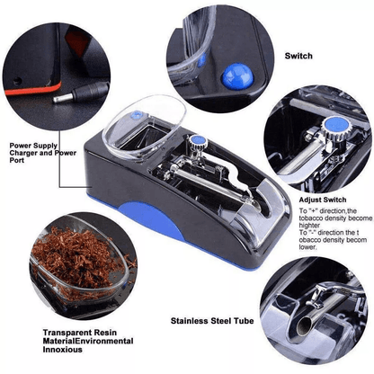 Cigarette Machine Automatic Electric Rolling Roller Tobacco Injector Maker Stainless Steel DIY Ciga 10
