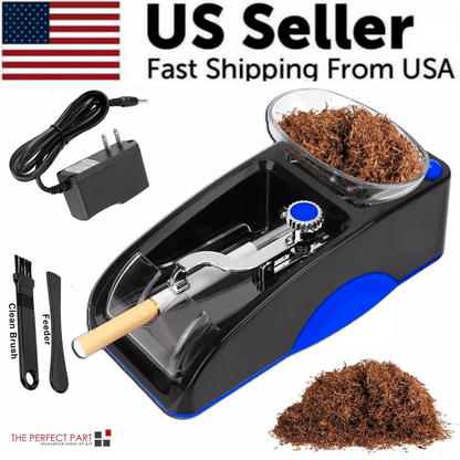 Cigarette Machine Automatic Electric Rolling Roller Tobacco Injector Maker, Stainless Steel DIY Cigarette Maker