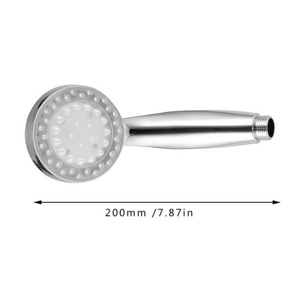 Handheld Color Changing LED Light Water Shower Head For Bathroom Glow Bath 5