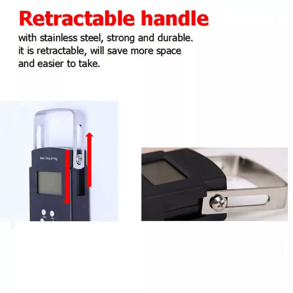 Digital Hanging Luggage Scale Portable LCD Electronic Travel Scale With Rotating Hook Backlight  Hi 7