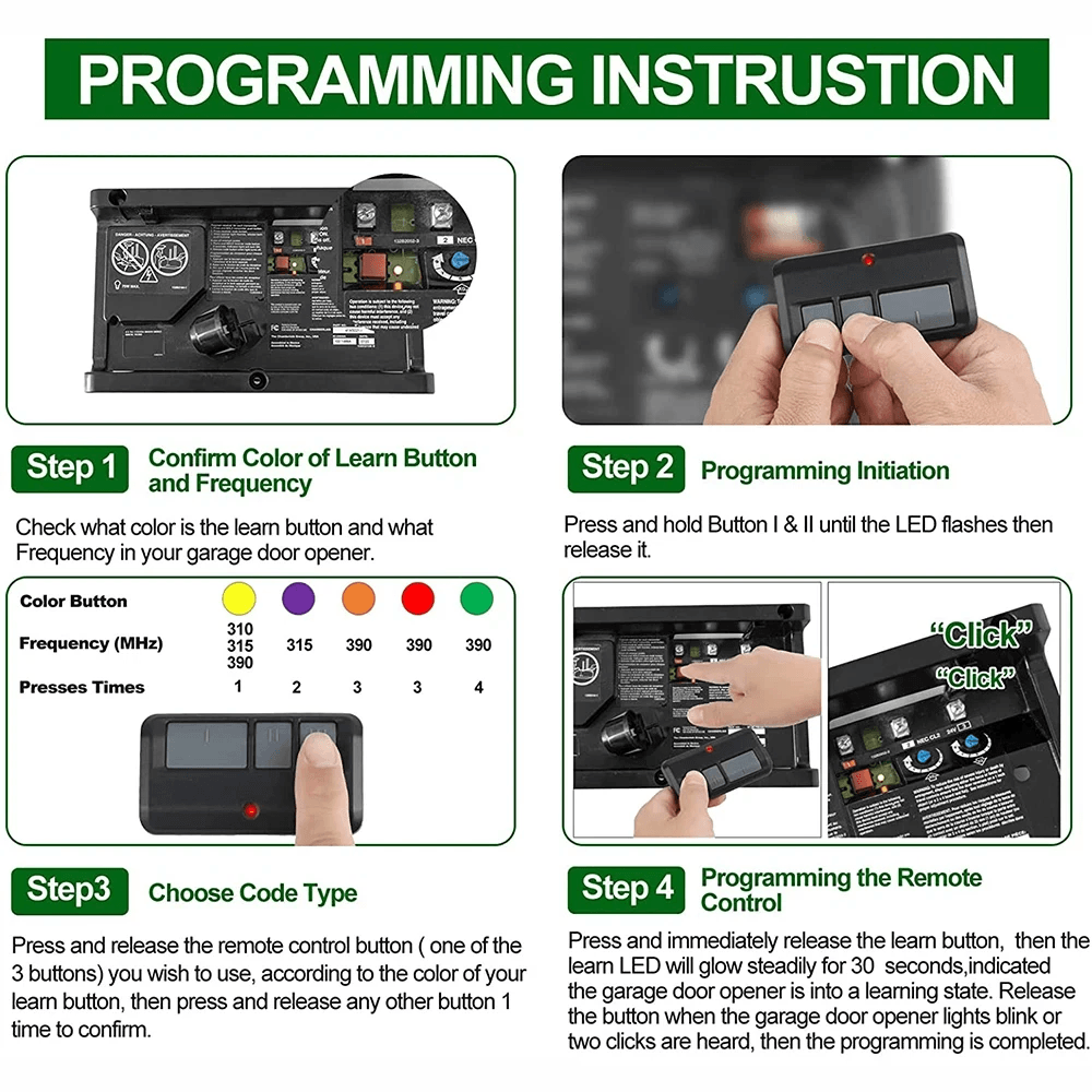 2 Pack Garage Door Opener Remote Compatible With Chamberlain LiftMaster Craftsman 893LM 953EVP2 Lea 2