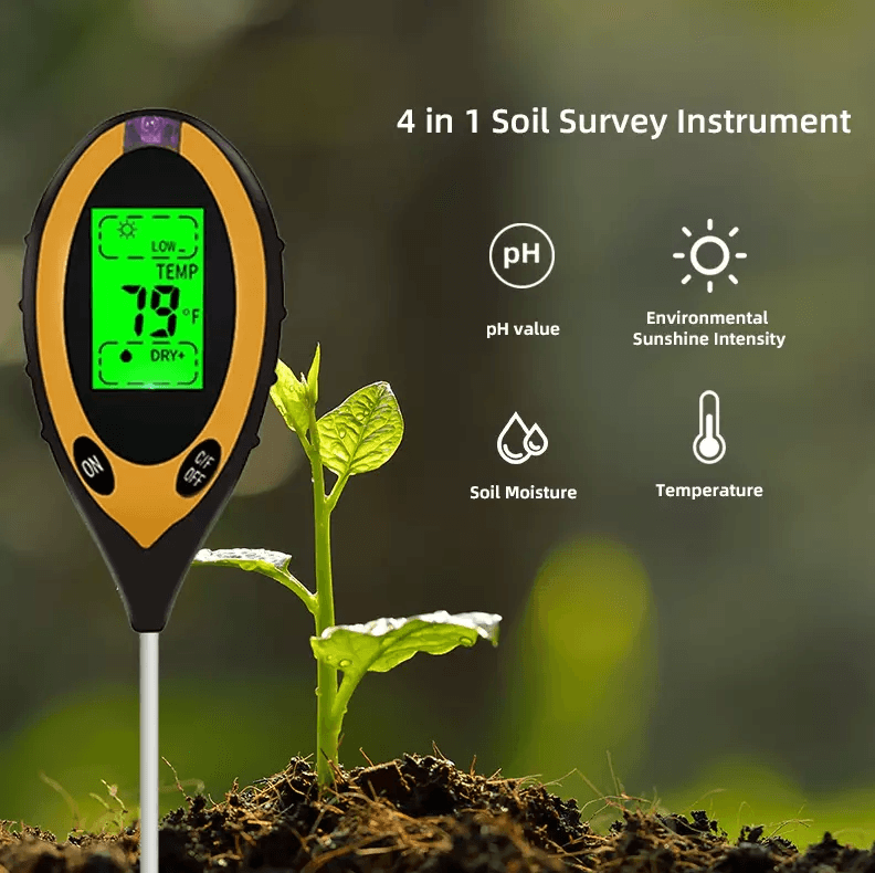 Professional LCD Digital Soil Tester PH Water Moisture Temperature Sunlight Sensor Ideal For Garden 2