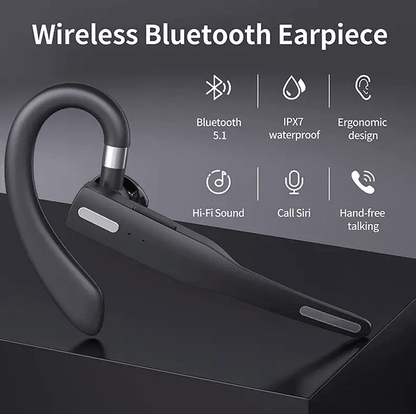 Trucker Bluetooth Wireless Headset With Dual Mic  Noise Cancelling Earpiece 1