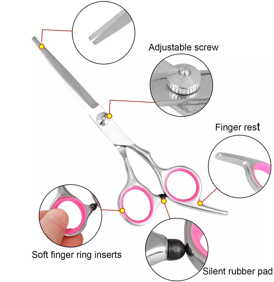 Professional Pet Grooming Scissors Kit Stainless Steel Curved Thinning  Straight Shears For Dogs  C 7
